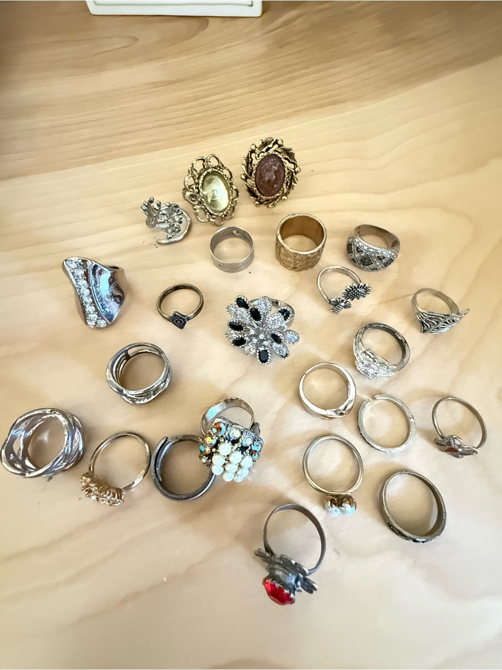 Vintage Old Costume Ring Lot